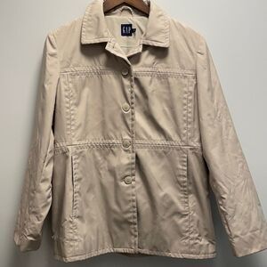Gap Button Up Fall Jacket Tan Color Size Medium